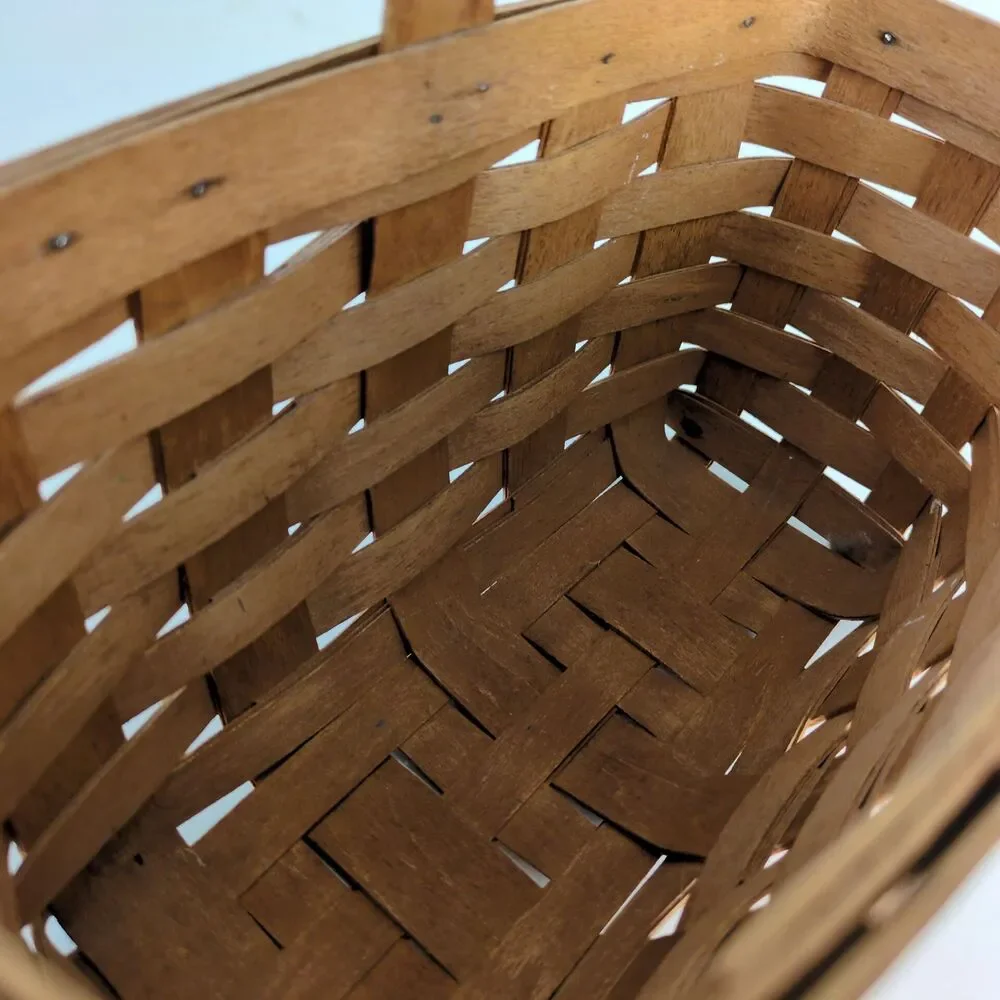 Vintage 1990 Longaberger Small Market Gathering‎ Basket Top Handle Maple Wood